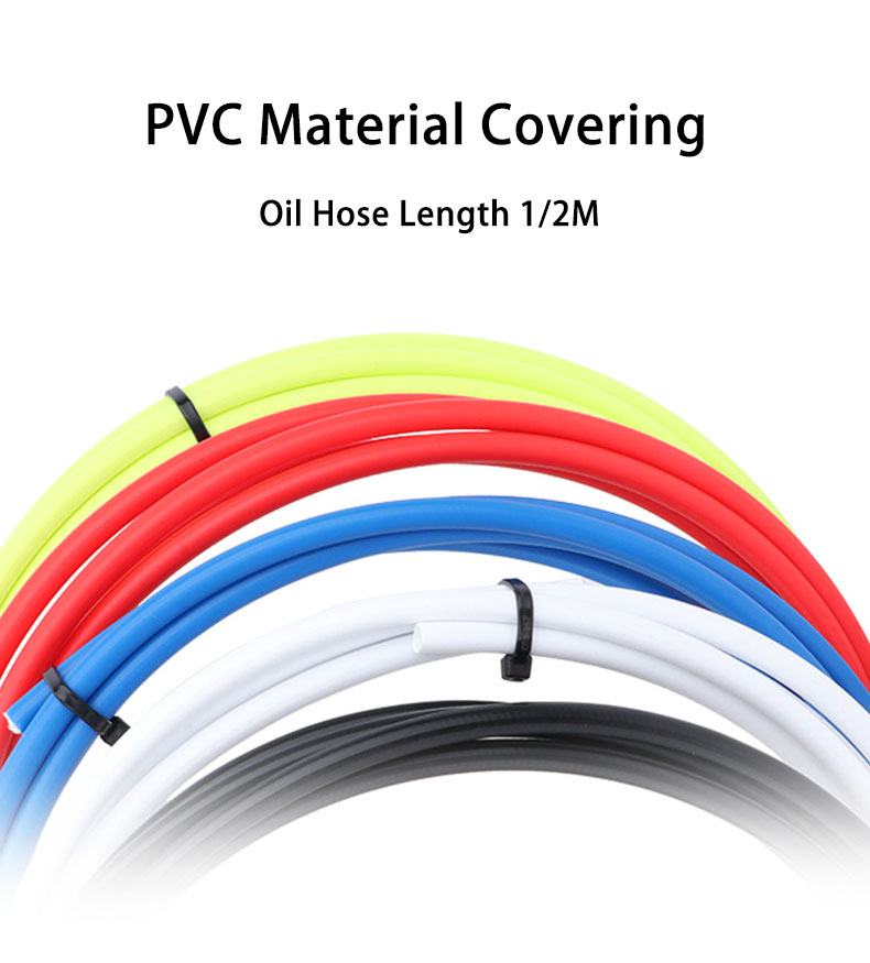 MEROCA Mountain Bike Brake Oil Hose Extended 5mm Hydraulic Disc Brake Oil Hose Five-Line Set, 1/2M Length
