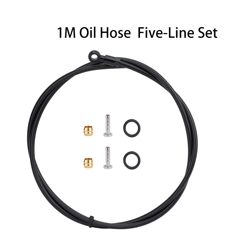 MEROCA Mountain Bike Brake Oil Hose Extended 5mm Hydraulic Disc Brake Oil Hose Five-Line Set, 1/2M Length