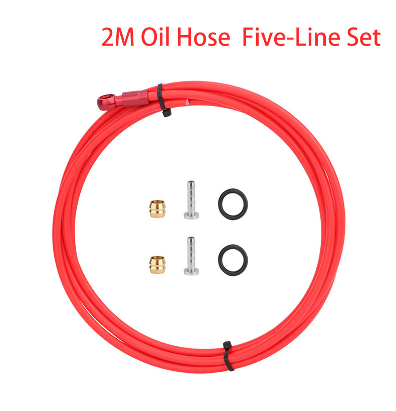 MEROCA Mountain Bike Brake Oil Hose Extended 5mm Hydraulic Disc Brake Oil Hose Five-Line Set, 1/2M Length