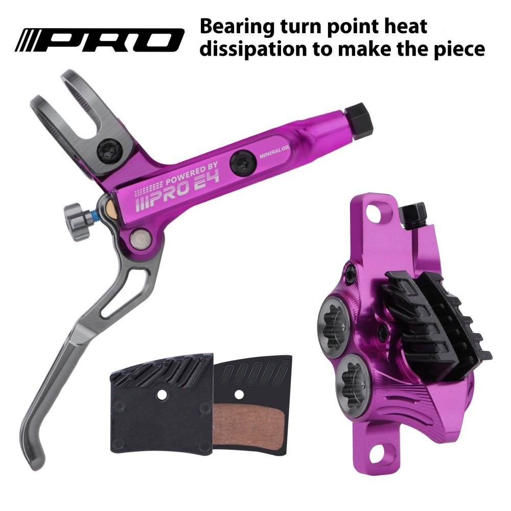 IIIPRO E4 Four-Piston Bicycle Hydraulic Disc Brake Mountain Bike Hydraulic Disc CNC High-End Disc Brake System (Rear Separate Caliper)