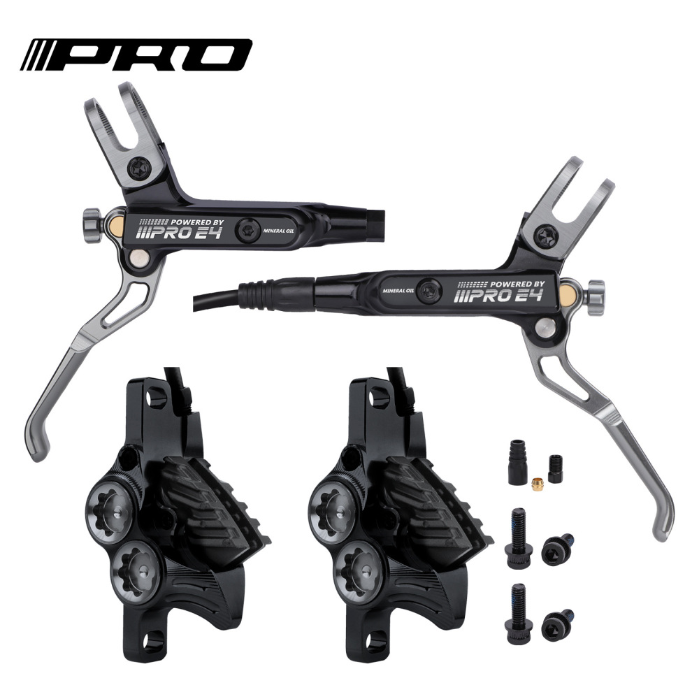 IIIPRO E4 Four-Piston Bicycle Hydraulic Disc Brake Mountain Bike Hydraulic Disc CNC High-End Disc Brake System (Rear Separate Caliper)