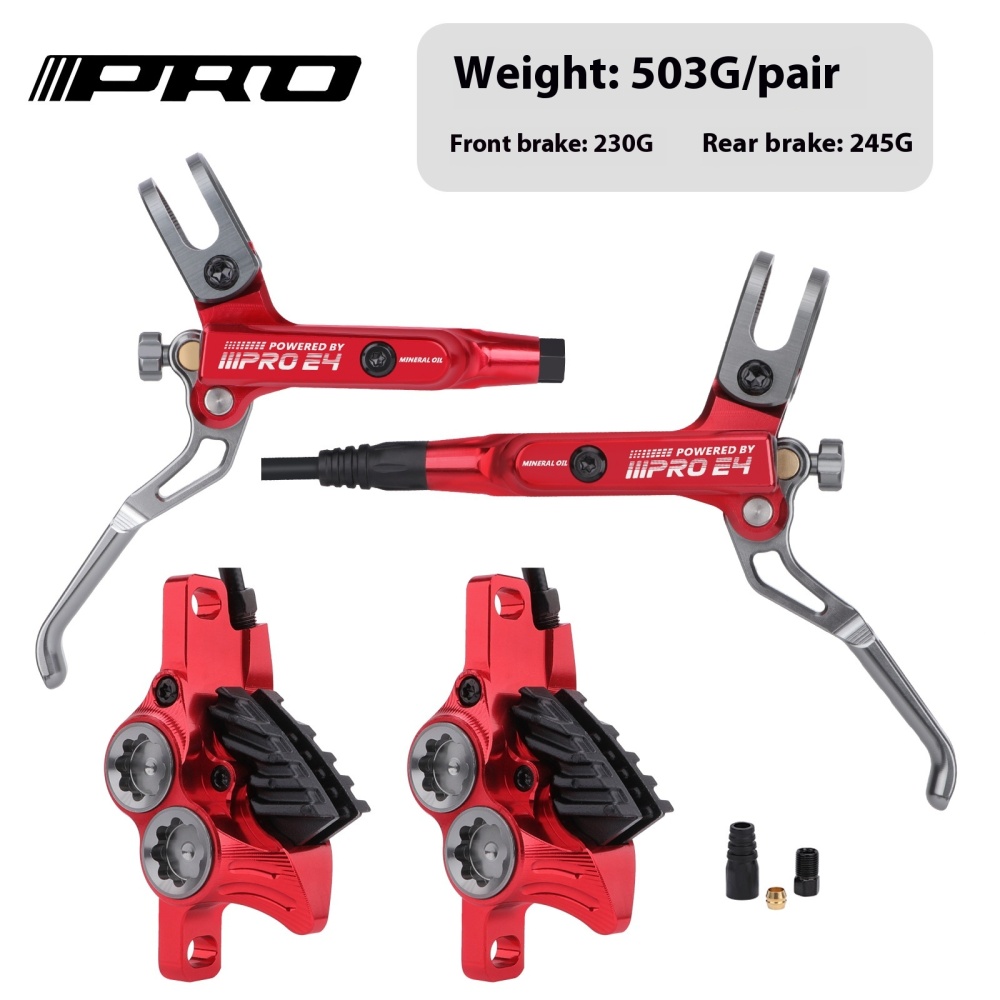 IIIPRO E4 Four-Piston Bicycle Hydraulic Disc Brake Mountain Bike Hydraulic Disc CNC High-End Disc Brake System (Rear Separate Caliper)