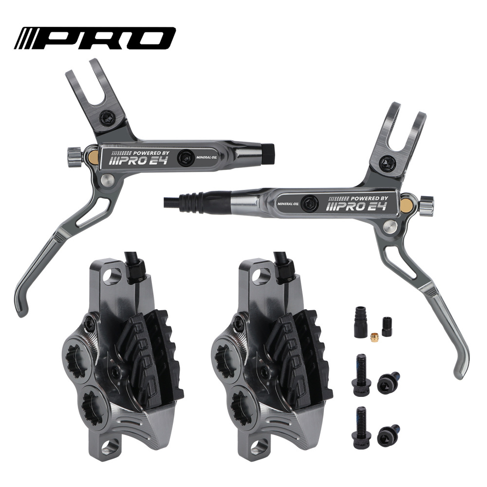 IIIPRO E4 Four-Piston Bicycle Hydraulic Disc Brake Mountain Bike Hydraulic Disc CNC High-End Disc Brake System (Rear Separate Caliper)