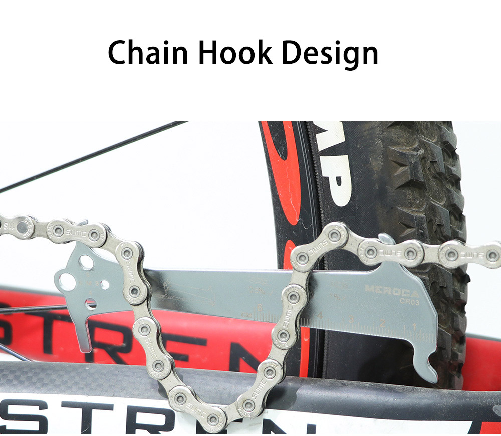 MEROCA 3-in-1 Chain Measuring Tool for Mountain and Road Bikes Wear Measurement Gauge and Caliper