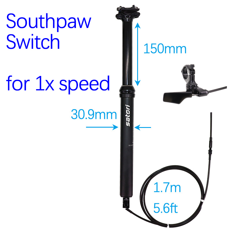 SATORI MTB Bike Dropper Seatpost Adjustable Height 150 125mm Sorata Pro Internal External Cable Routing 30.9 31.6mm