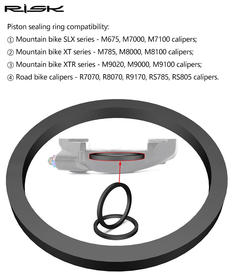 RISK Mountain/Road Bike Disc Brake Caliper Seal O-ring Brake Piston Seal XT Repair Part SLX RA148