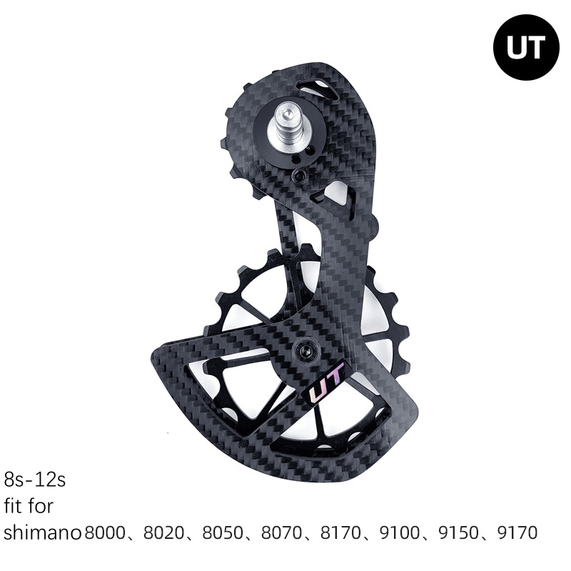 CYCLAMI Bicycle Ceramic Bearing Carbon Fiber Jockey Pulley Wheel Set Rear Derailleurs Guide Wheel 11 Speed for SHIMANO 105 5800 6800 9100 Ultegra DURA ACE
