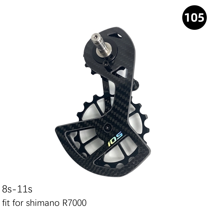 Bicycle Ceramic Bearing Carbon Fiber Jockey Pulley Wheel Set Rear Derailleurs Guide Wheel 11 Speed for SHIMANO 105 5800 6800 9100 Ultegra DURA ACE
