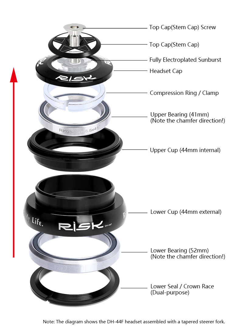 Diagram Bike Headset Components Bmx Parts BLOOKE 34MM MTB Bike