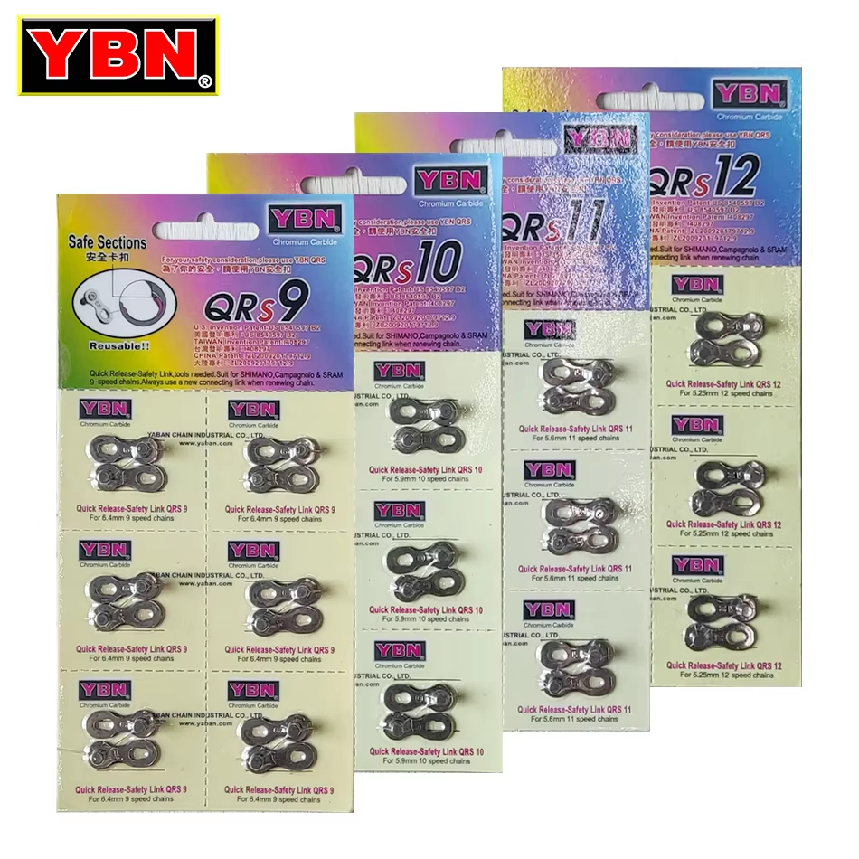 YBN 6 Pair Bike Chain Quick Link Mountain Bicycle Chain Missing Quick Connector Connecting Master for 8 9 10 11 12 speed