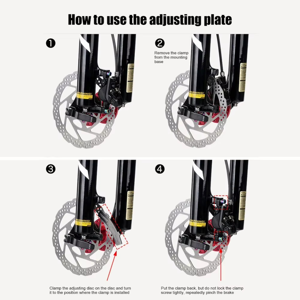 TOOPRE Disc Brake Adjustment Piece for Mountain Bikes Hydraulic Disc Brake Rotor Gap Adjuster to Prevent Brake Rub Caliper Brake Pad Gap Adjustment Accessory