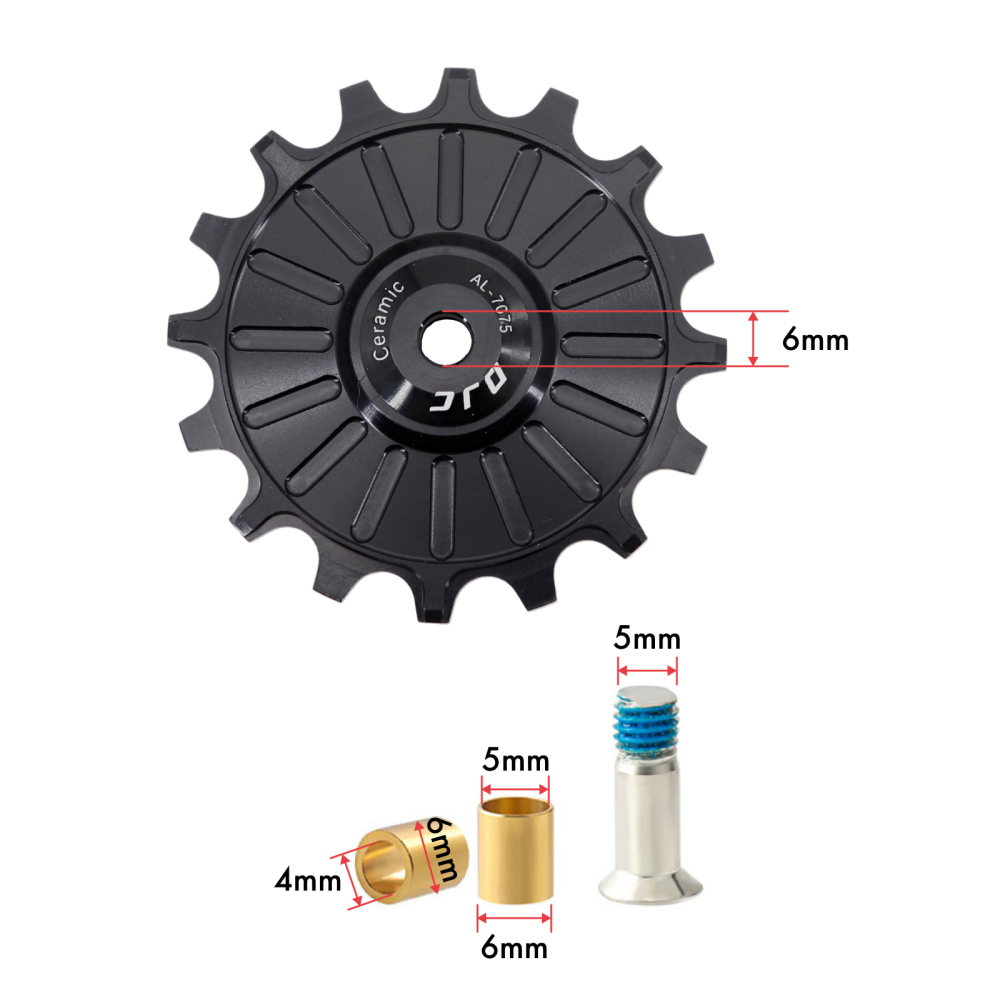 DJC Bike Ceramic Bearing Pulley Wheel Guide Roller Jockey 11T 12T 13T 14T 15T 16T 17T MTB Road Bike Rear Derailleur 8s-11s