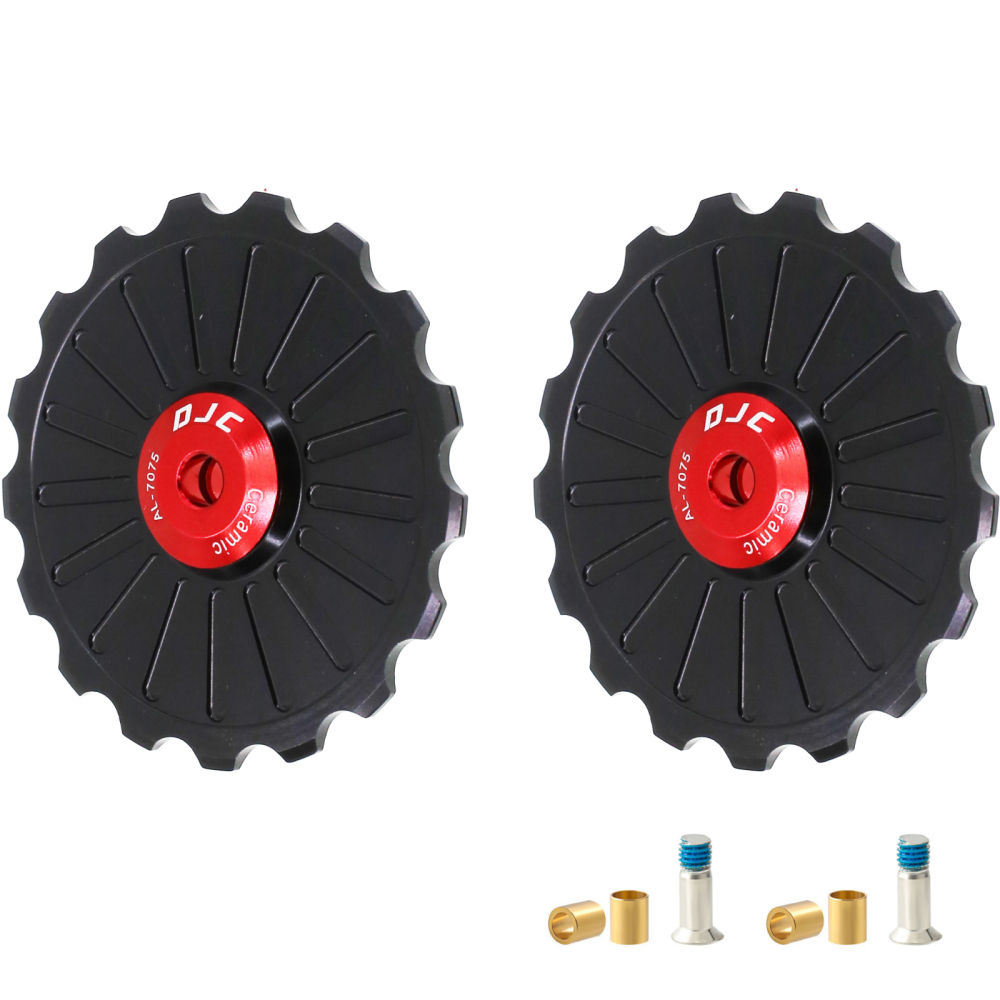 DJC Bike Ceramic Bearing Pulley Wheel Guide Roller Jockey 11T 12T 13T 14T 15T 16T 17T MTB Road Bike Rear Derailleur 8s-11s