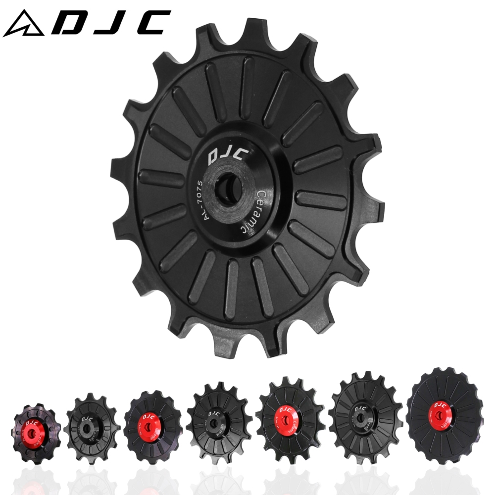 DJC Bike Ceramic Bearing Pulley Wheel Guide Roller Jockey 11T 12T 13T 14T 15T 16T 17T MTB Road Bike Rear Derailleur 8s-11s