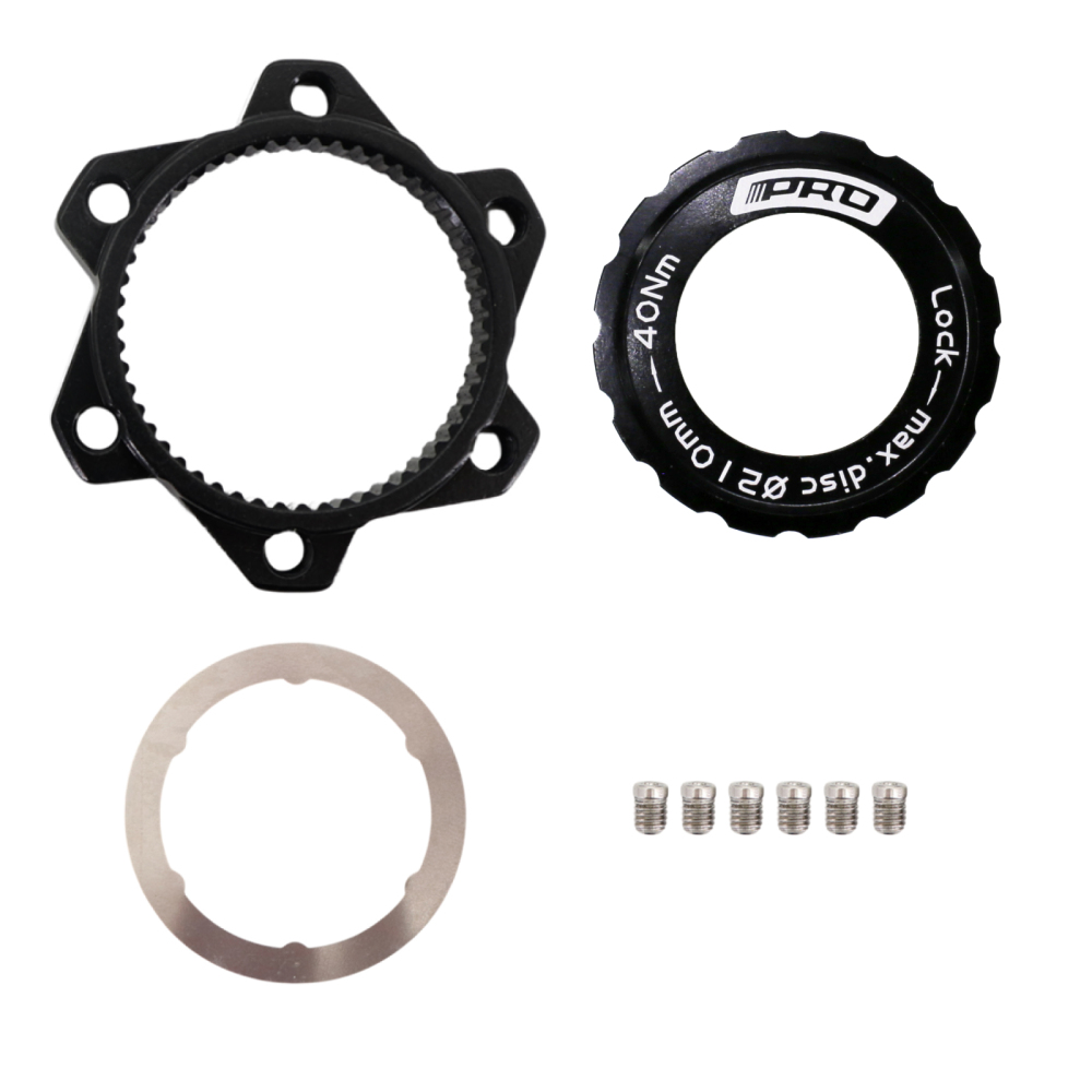 IIIPRO Centerlock to 6 holes Rotor Adapter with Lockring Bike Adapter for Centerlock Convert to 6 Bolts Rotor Disc MTB Road Bike