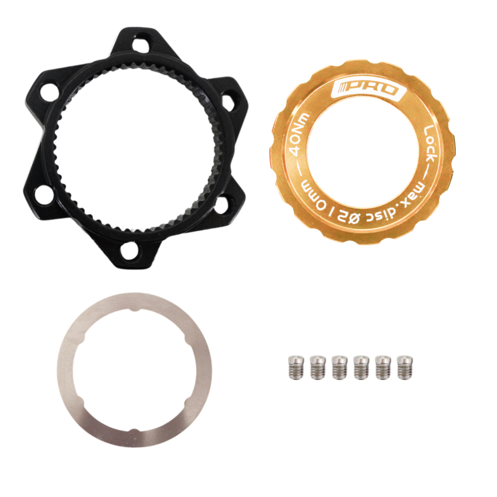 IIIPRO Centerlock to 6 holes Rotor Adapter with Lockring Bike Adapter for Centerlock Convert to 6 Bolts Rotor Disc MTB Road Bike