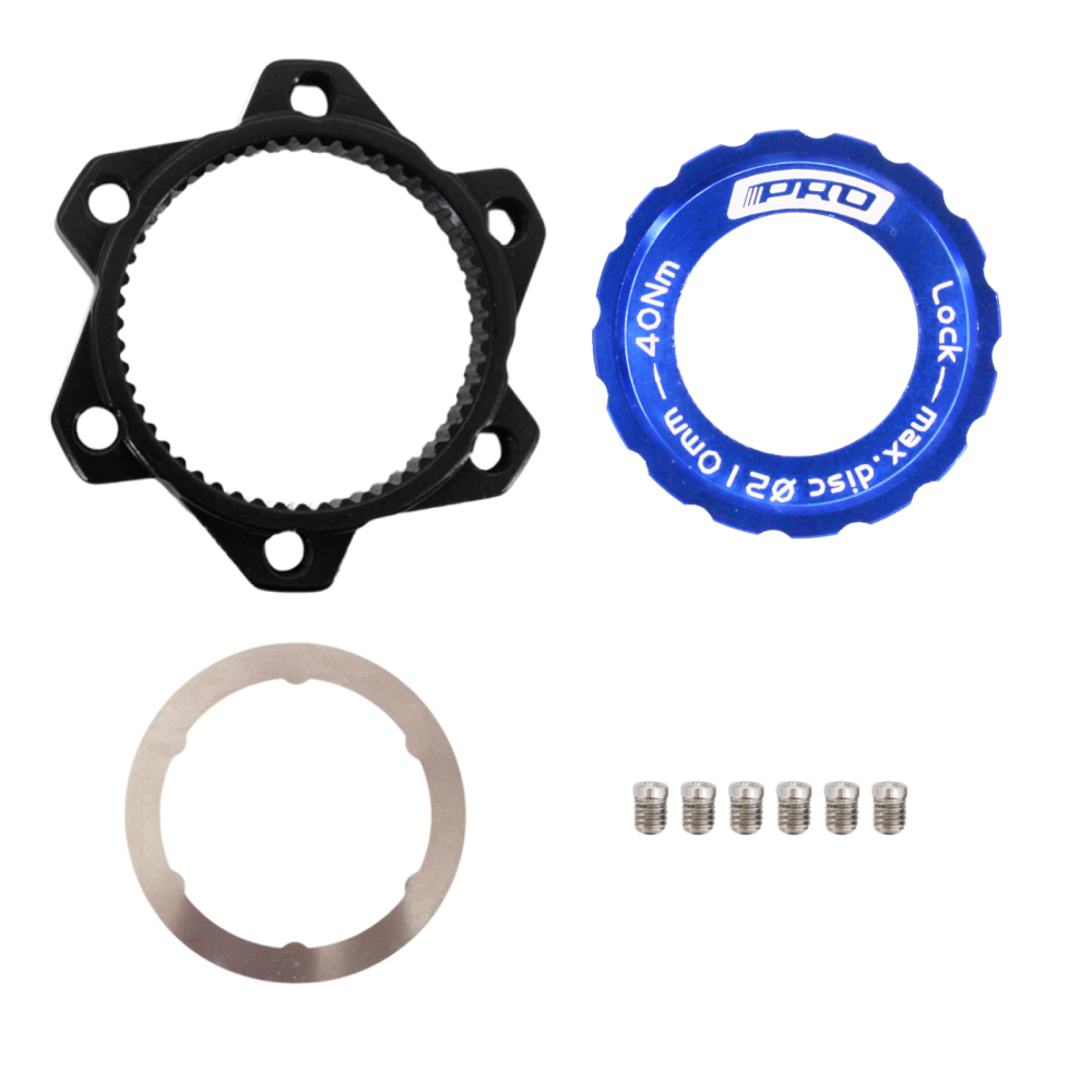 IIIPRO Centerlock to 6 holes Rotor Adapter with Lockring Bike Adapter for Centerlock Convert to 6 Bolts Rotor Disc MTB Road Bike