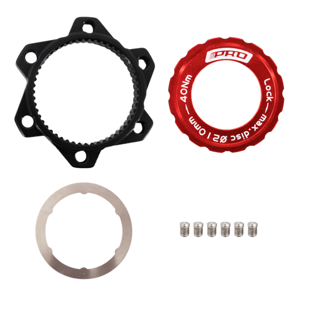 IIIPRO Centerlock to 6 holes Rotor Adapter with Lockring Bike Adapter for Centerlock Convert to 6 Bolts Rotor Disc MTB Road Bike