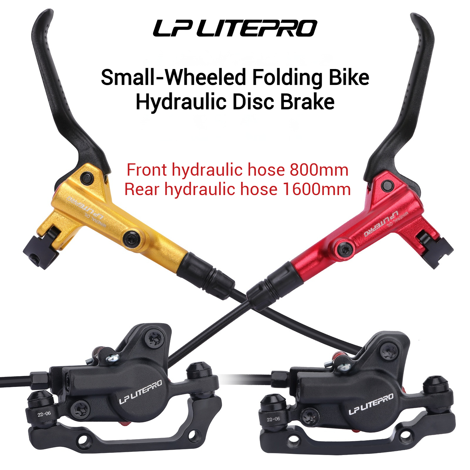 LP Litepro Folding Bike Hydraulic Disc Brake Set 1000 1600 mm
