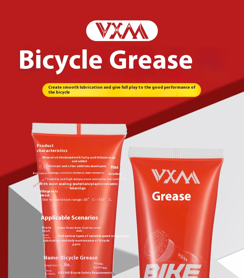 VXM Bicycle Lubricant Mountain Bike Grease Road Bike Hub Bearings and Bottom Bracket Maintenance Lubricant