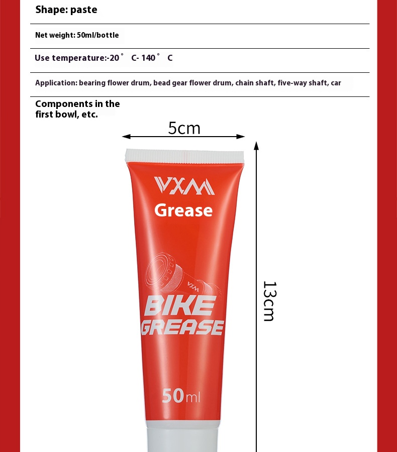 VXM Bicycle Lubricant Mountain Bike Grease Road Bike Hub Bearings and Bottom Bracket Maintenance Lubricant