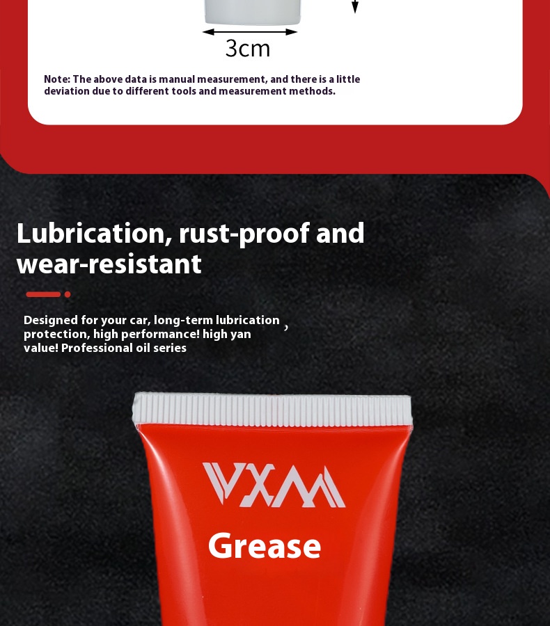 VXM Bicycle Lubricant Mountain Bike Grease Road Bike Hub Bearings and Bottom Bracket Maintenance Lubricant