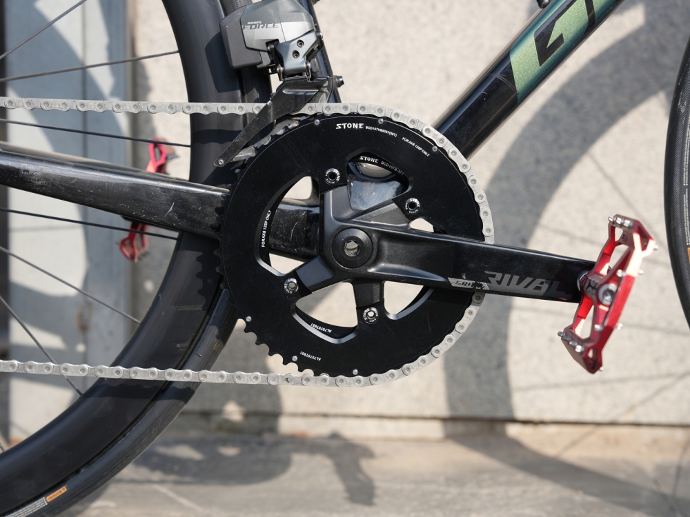 STONE 107BCD Bike Double Chainring Round 2X for Sram Rival ETAP Flattop AXS 12S 46T-33T 48T-35T 50T-37T 52T-39T 54-41T