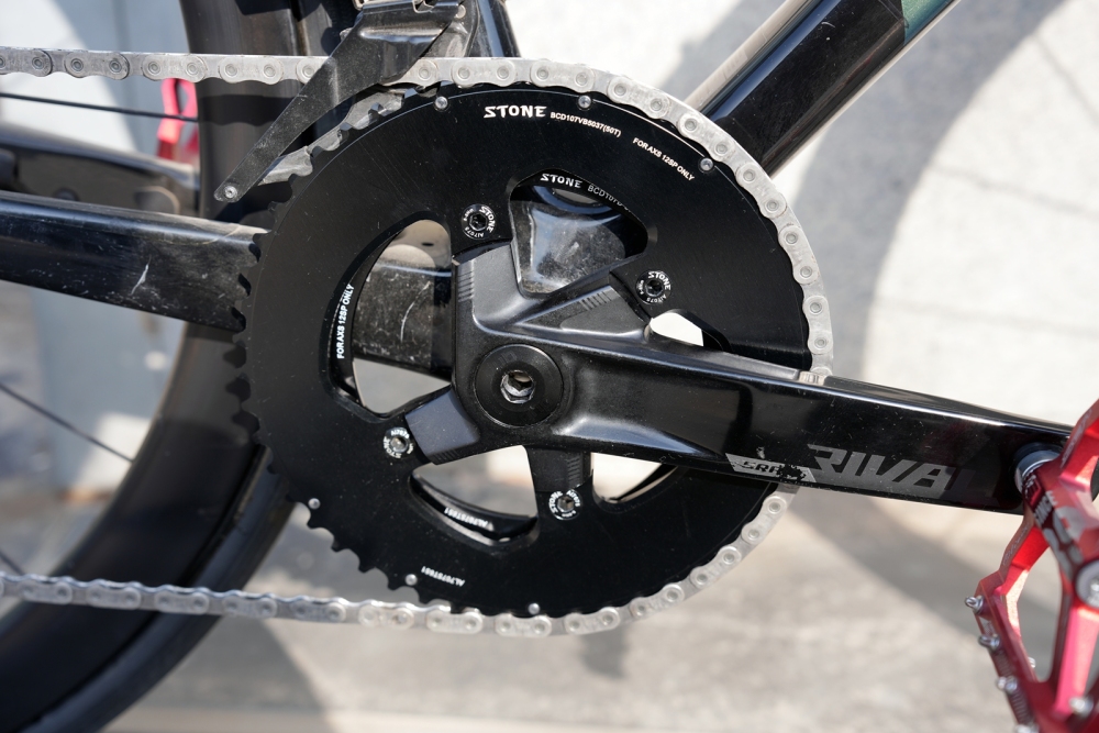 STONE 107BCD Bike Double Chainring Round 2X for Sram Rival ETAP Flattop AXS 12S 46T-33T 48T-35T 50T-37T 52T-39T 54-41T