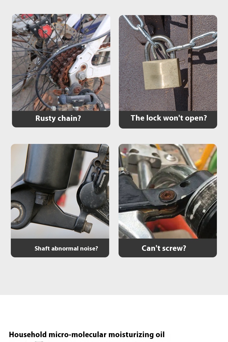 VXM Bike Chain Lubricant Chain Oil Bike Lube Anti-Rust 60ml Maintenance Oil Weatherproof For Mountain City Folding Road