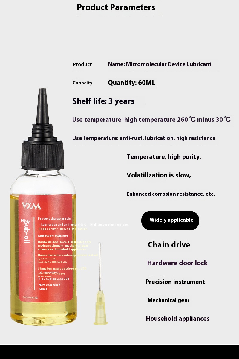 VXM Bike Chain Lubricant Chain Oil Bike Lube Anti-Rust 60ml Maintenance Oil Weatherproof For Mountain City Folding Road
