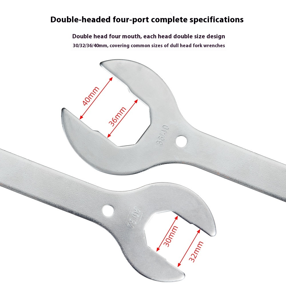VXM Mountain Bike Headset Wrench Spanner for Threaded Forks 30/32/36/40mm Open-End Repair Tool for Bottom Bracket Removal