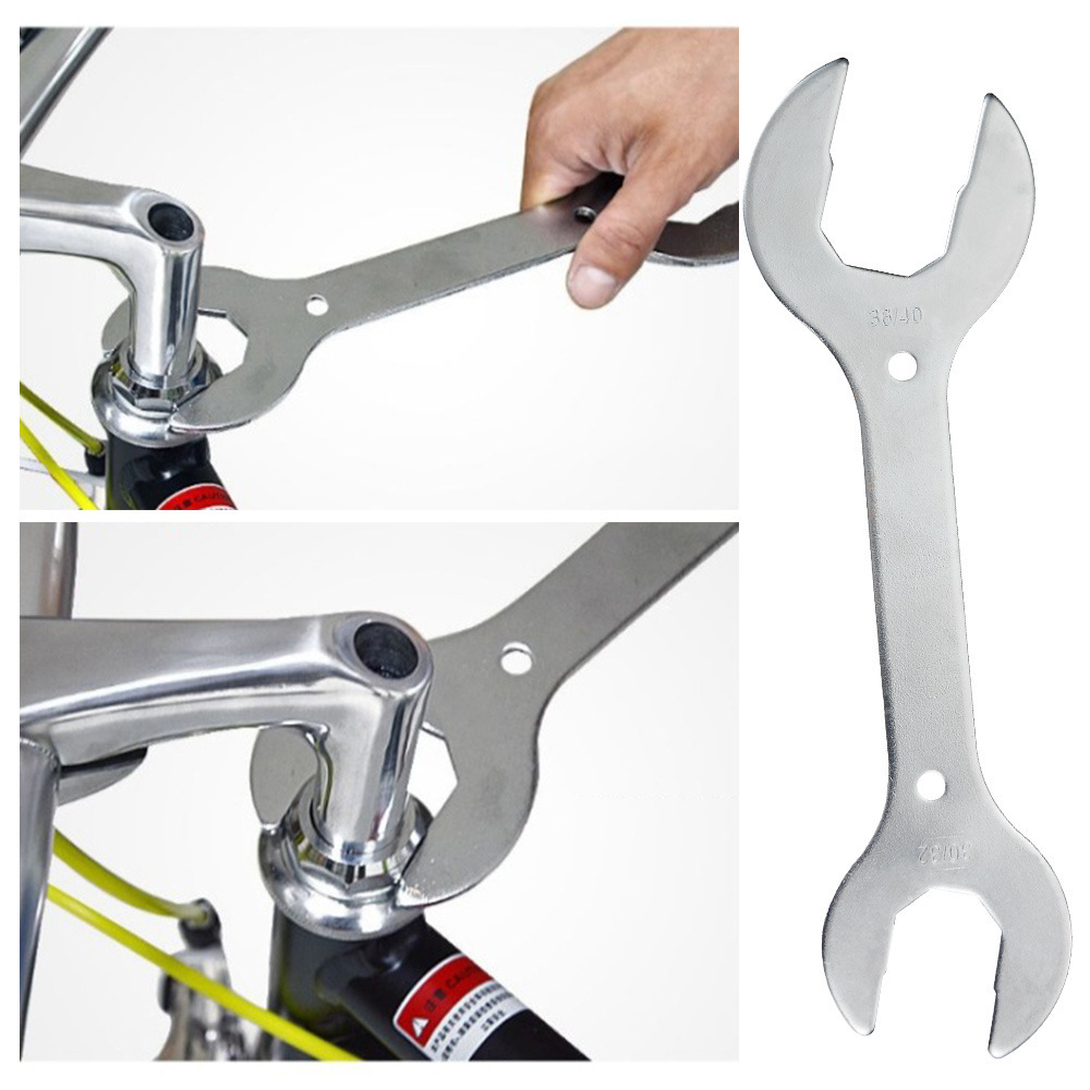 VXM Mountain Bike Headset Wrench Spanner for Threaded Forks 30/32/36/40mm Open-End Repair Tool for Bottom Bracket Removal