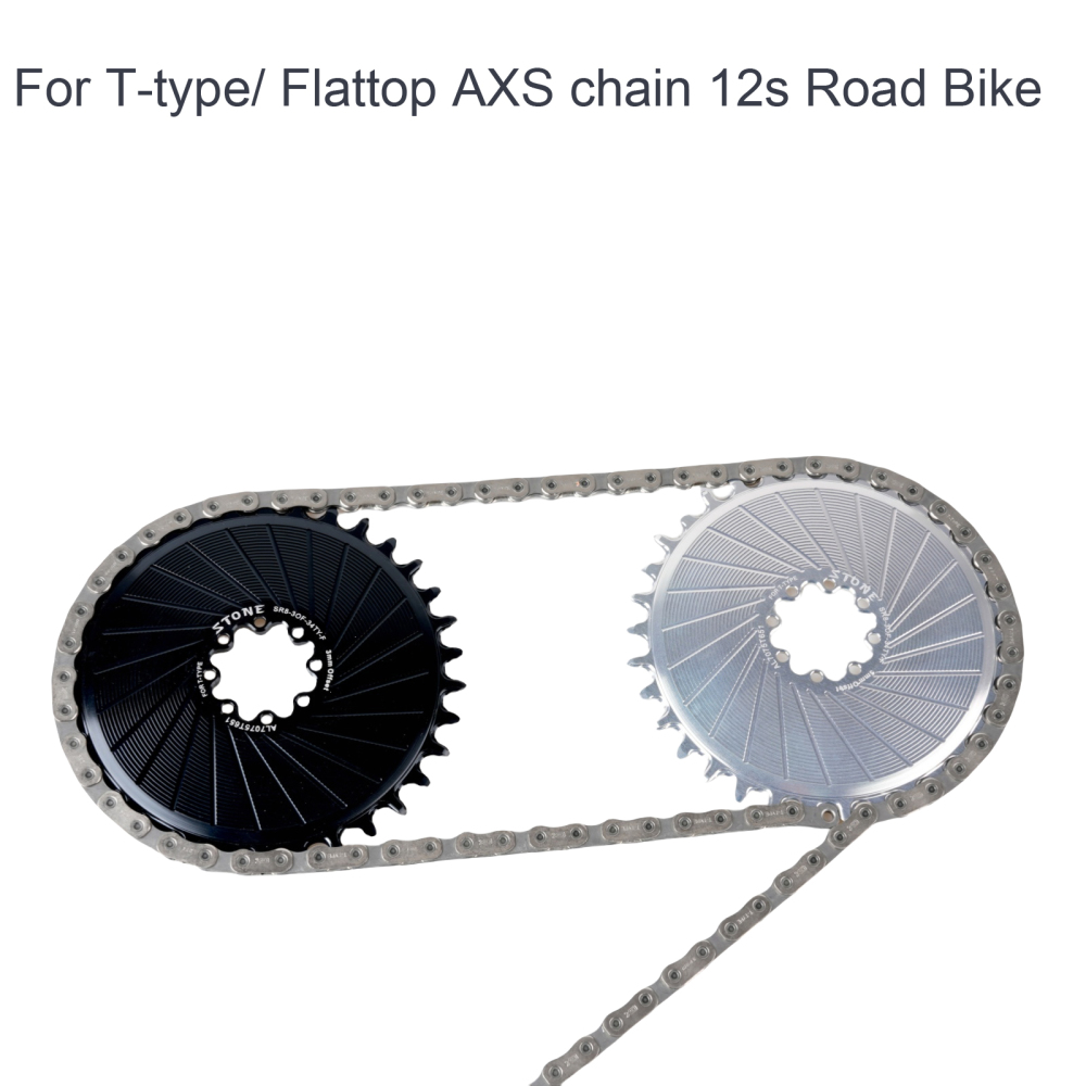 Stone Bike Chainring for AXS Flattop T-type Chain 12S 3mm Offset Direct Mount Round for Sram X0 XX SL 26t To 40T hollow aero style