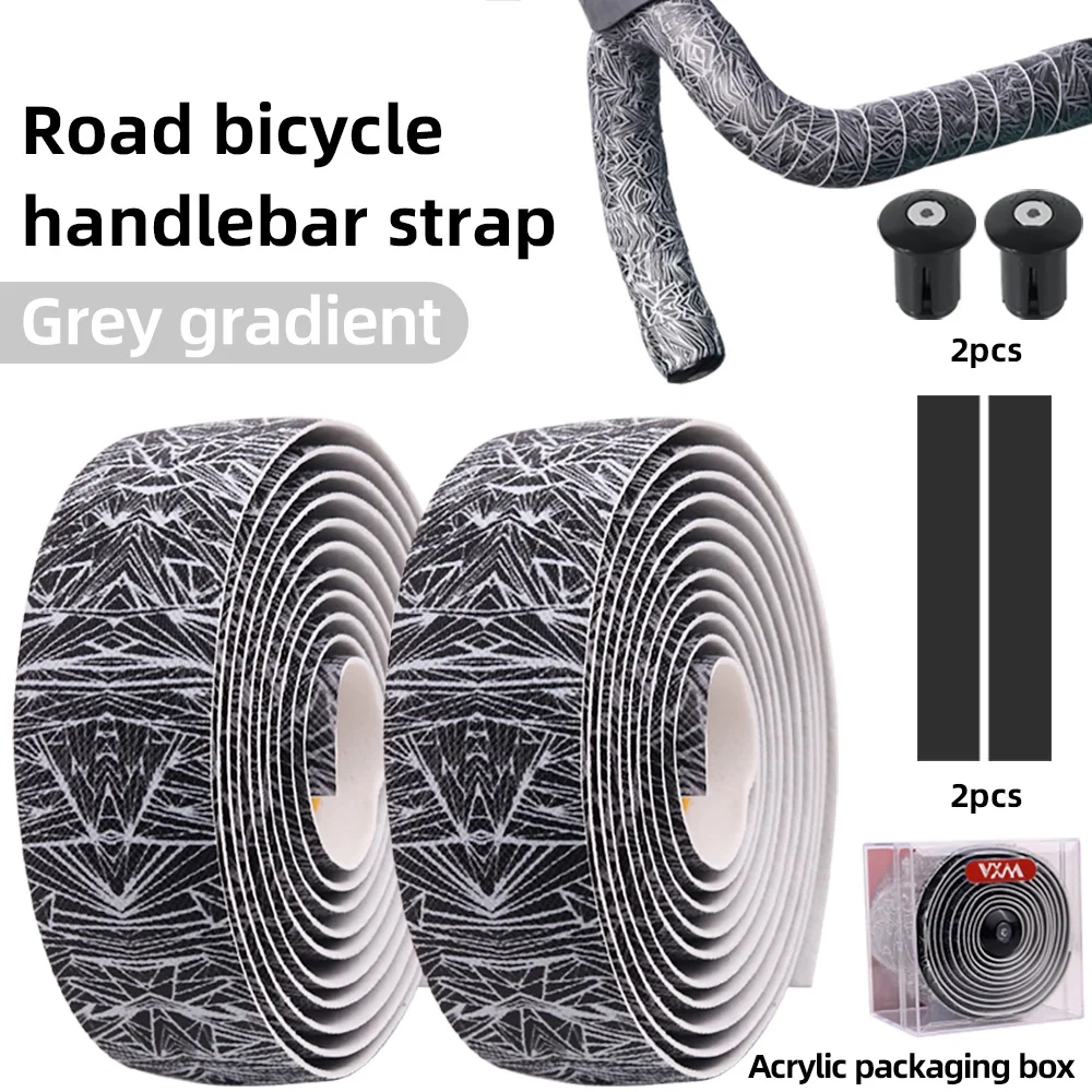 1 Pair Road Bike Handlebar Tape Anti-Slip Shock Handle Bar Tape with PU Anti-Vibration Cycling Handlebar Durable Tape vogue part