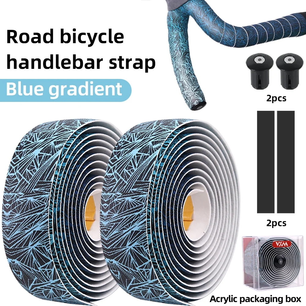1 Pair Road Bike Handlebar Tape Anti-Slip Shock Handle Bar Tape with PU Anti-Vibration Cycling Handlebar Durable Tape vogue part