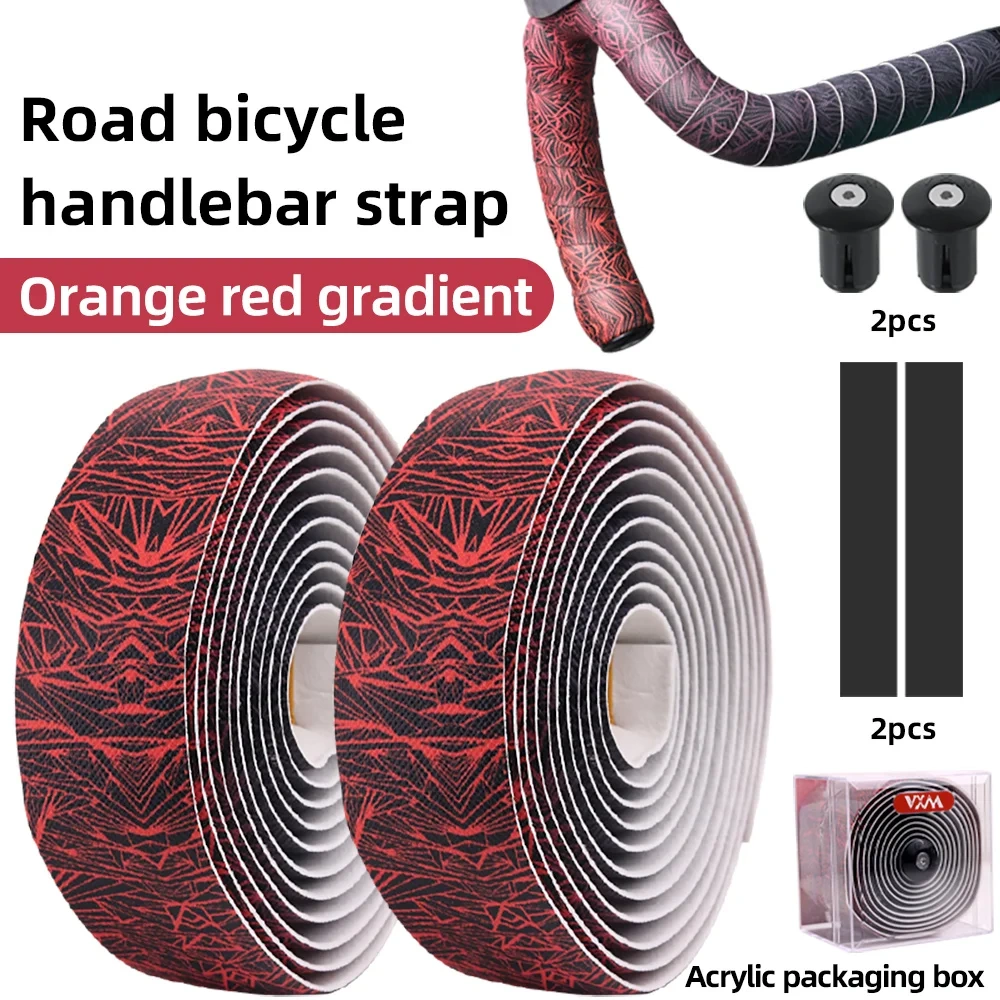 1 Pair Road Bike Handlebar Tape Anti-Slip Shock Handle Bar Tape with PU Anti-Vibration Cycling Handlebar Durable Tape vogue part