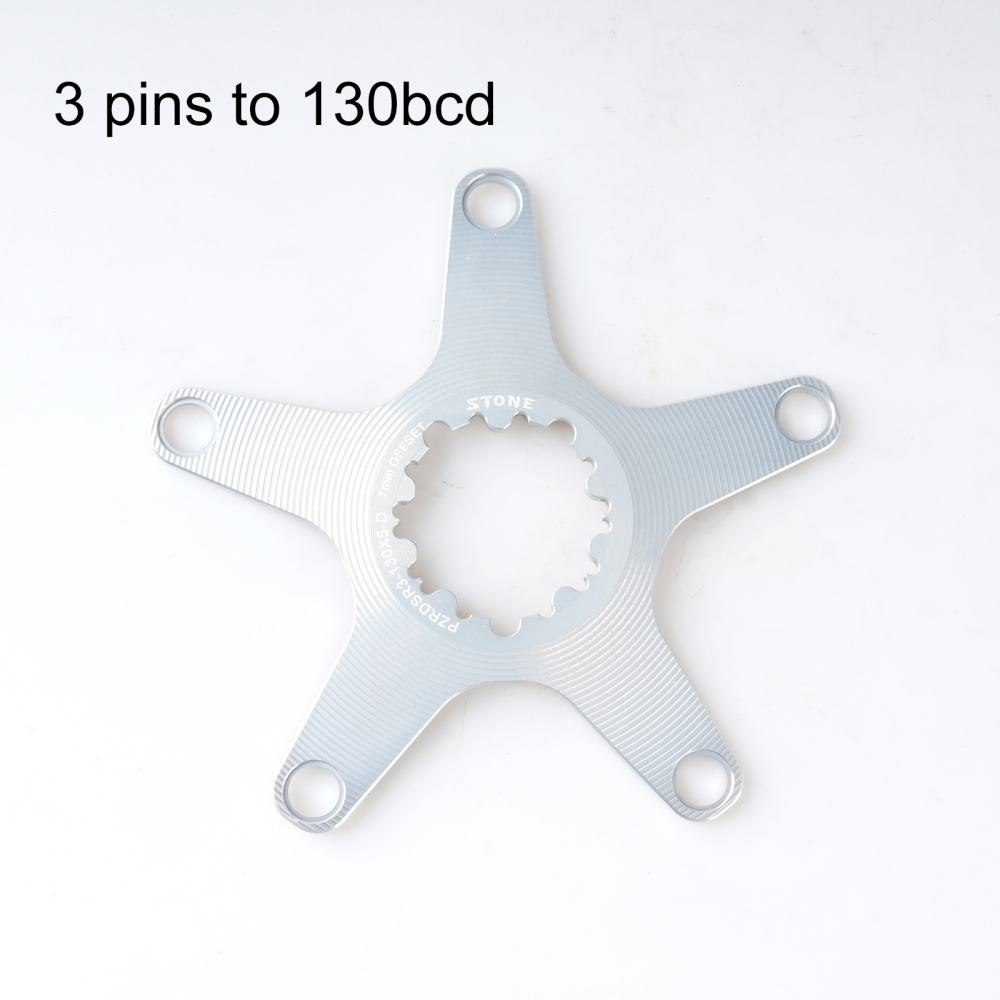 STONE bike chainring spider 1x speed 130bcd for crankset 3 pins 8 pins bolts EC90 XXE GP3 kapic aldhu vegast for sram for rotor for easton direct mount axs flattop FORCE RED single speed AXS Flattop T-type 8 bolts pins 7mm offset