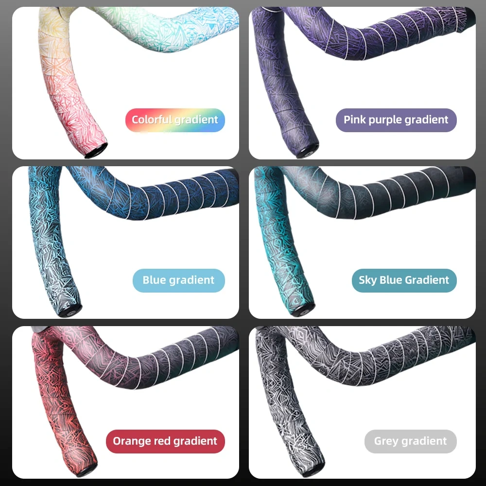 1 Pair Road Bike Handlebar Tape Anti-Slip Shock Handle Bar Tape with PU Anti-Vibration Cycling Handlebar Durable Tape vogue part