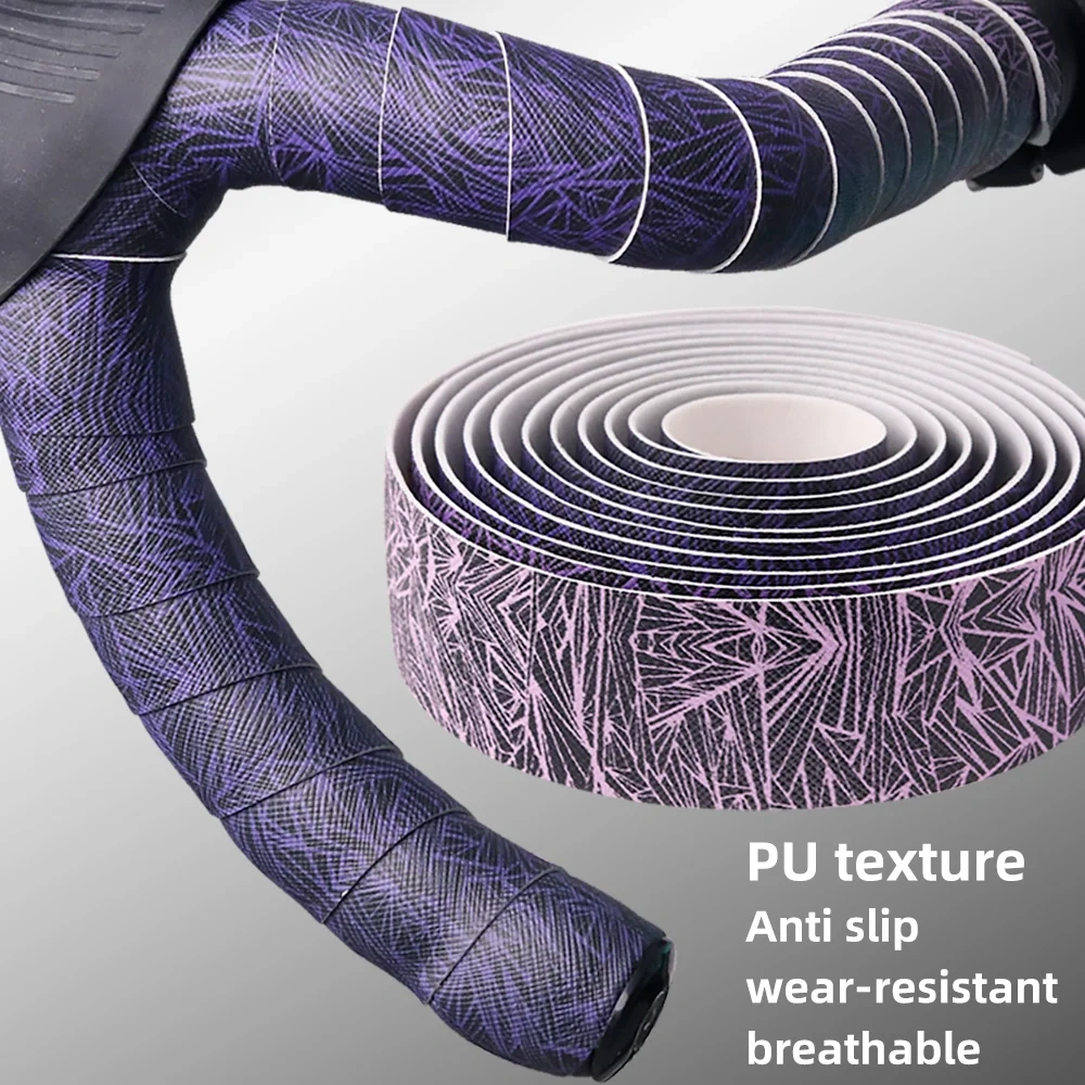 1 Pair Road Bike Handlebar Tape Anti-Slip Shock Handle Bar Tape with PU Anti-Vibration Cycling Handlebar Durable Tape vogue part