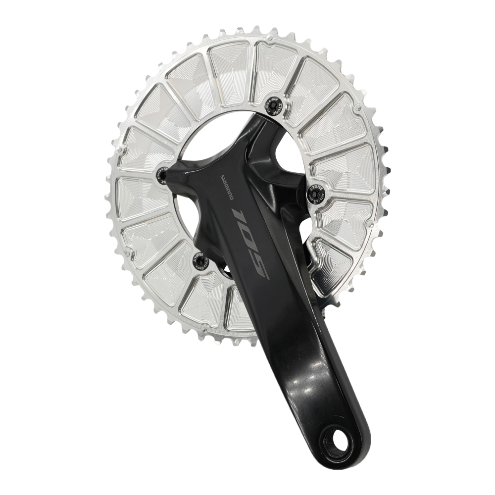 Stone 110bcd Round Double Chainring Aero for Shimano 105 R7100 UT R8100 DA R9200 Di2 Road Bike 58 55 52 36T 53 39 54 40 50 34 48 46