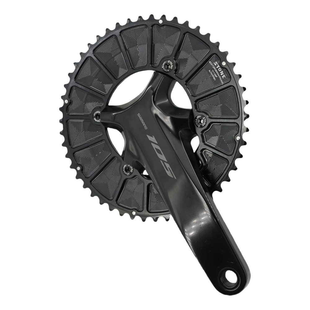 Stone 110bcd Round Double Chainring Aero for Shimano 105 R7100 UT R8100 DA R9200 Di2 Road Bike 58 55 52 36T 53 39 54 40 50 34 48 46