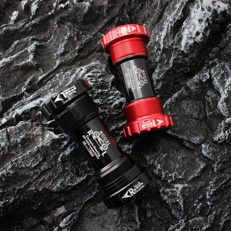 MUQZI BB68 BB73 Ceramic Bearing Bottom Bracket Threaded BB 68/73mm For 22mm 24mm MTB Road Bike Cranksets