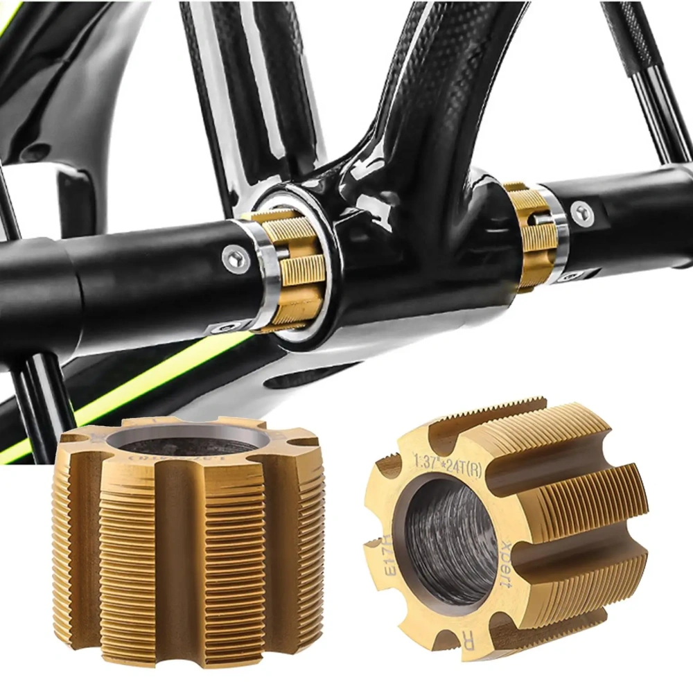 2 Pieces Bottom Bracket Thread Tapping Tool BC 1.37x24T Wear-Resistant Parts Screw Accessories High Strength for Making Threads
