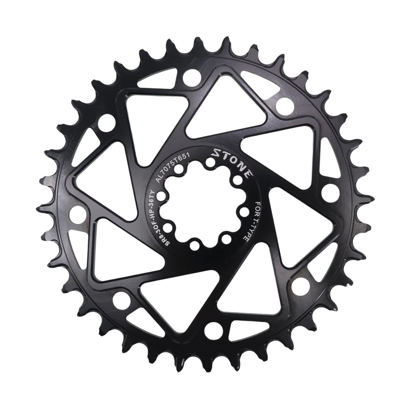 Stone Bike Chainring for AXS Flattop T-type Chain 12S 3mm Offset Direct Mount Round for Sram X0 XX SL 30t to 36T Guard