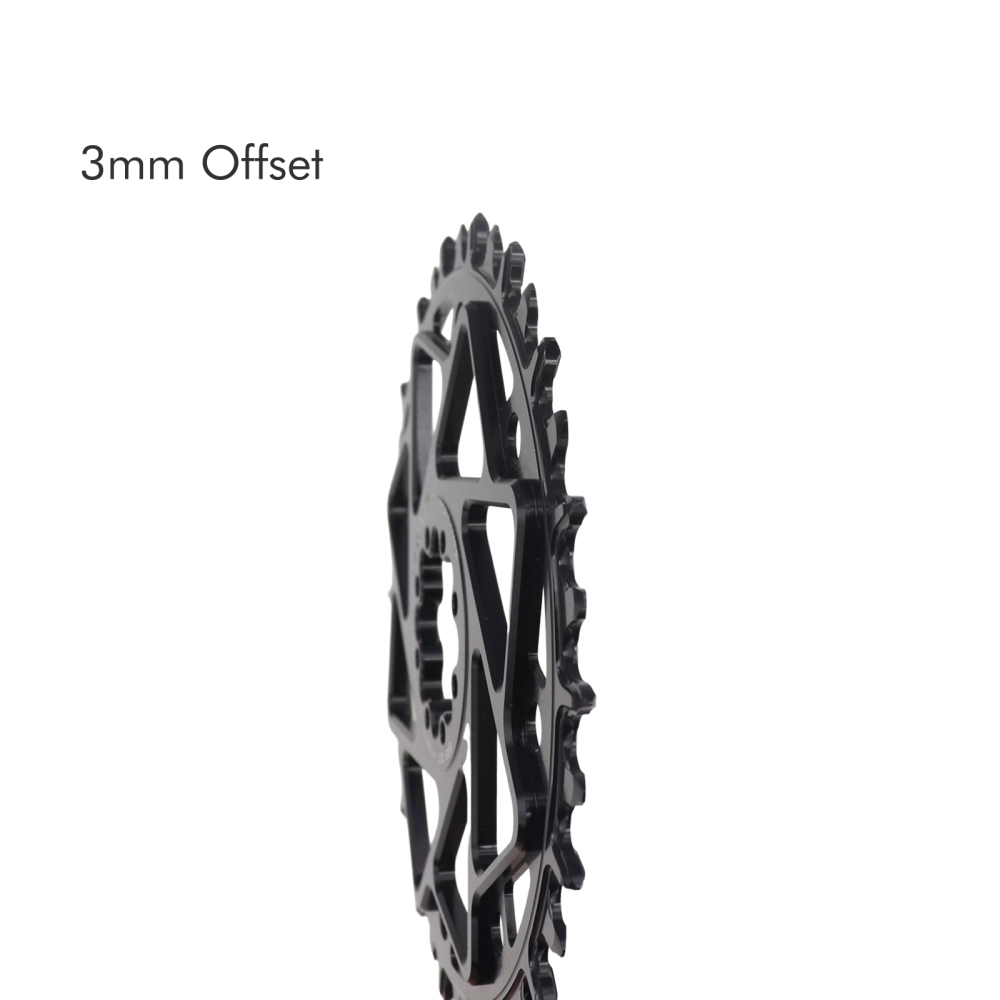 Stone Bike Chainring for AXS Flattop T-type Chain 12S 3mm Offset Direct Mount Round for Sram X0 XX SL 30t to 36T Aero Hollow 8 bolts pins