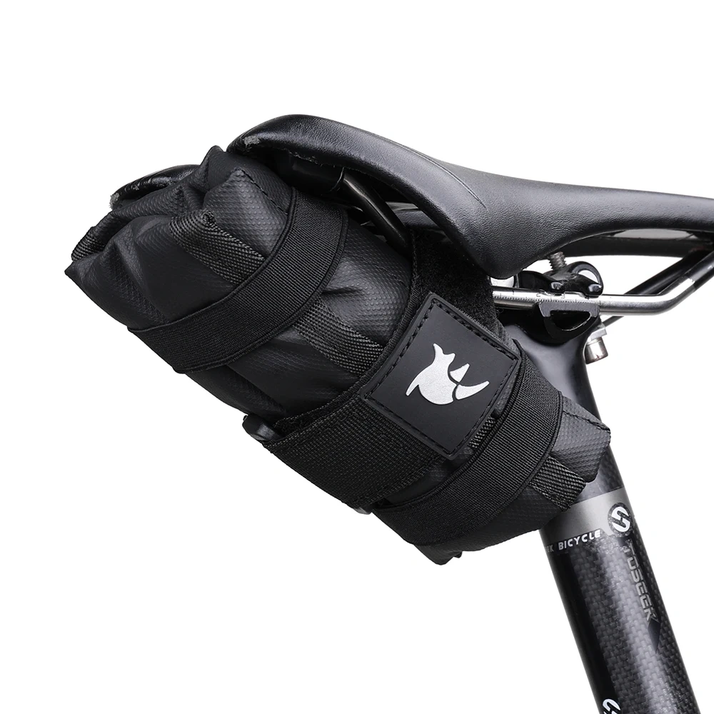 Rhinowalk Bicycle Bag Tool Bag Top Front Tube Frame Bag Burrito Pack Pouch Cycling Accessories Black MTB Bike Rear Tool Kits