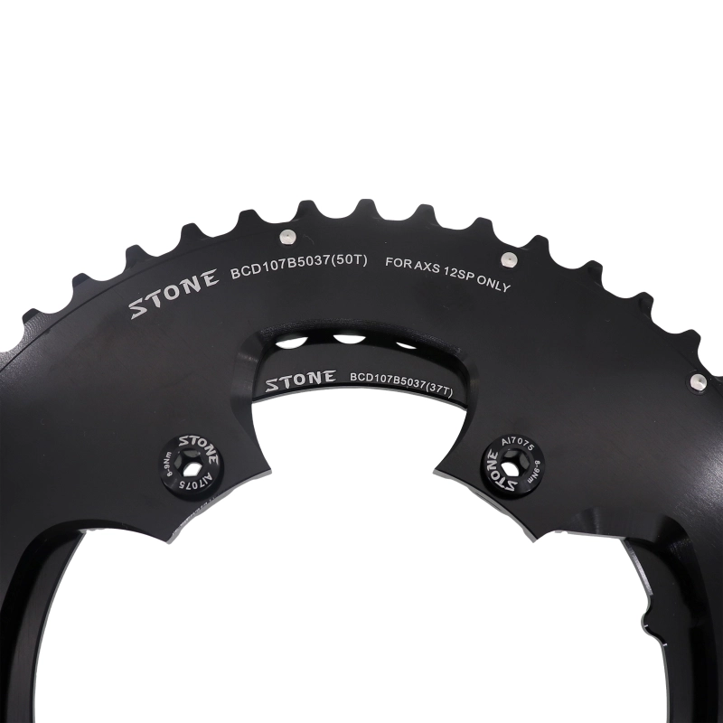 STONE 107BCD Bike Double Chainring Round 2X for Sram FORCE ETAP Flattop AXS 12S 46T 48T 33 35T 50T 37T 52T 39T 54T 41T Circle