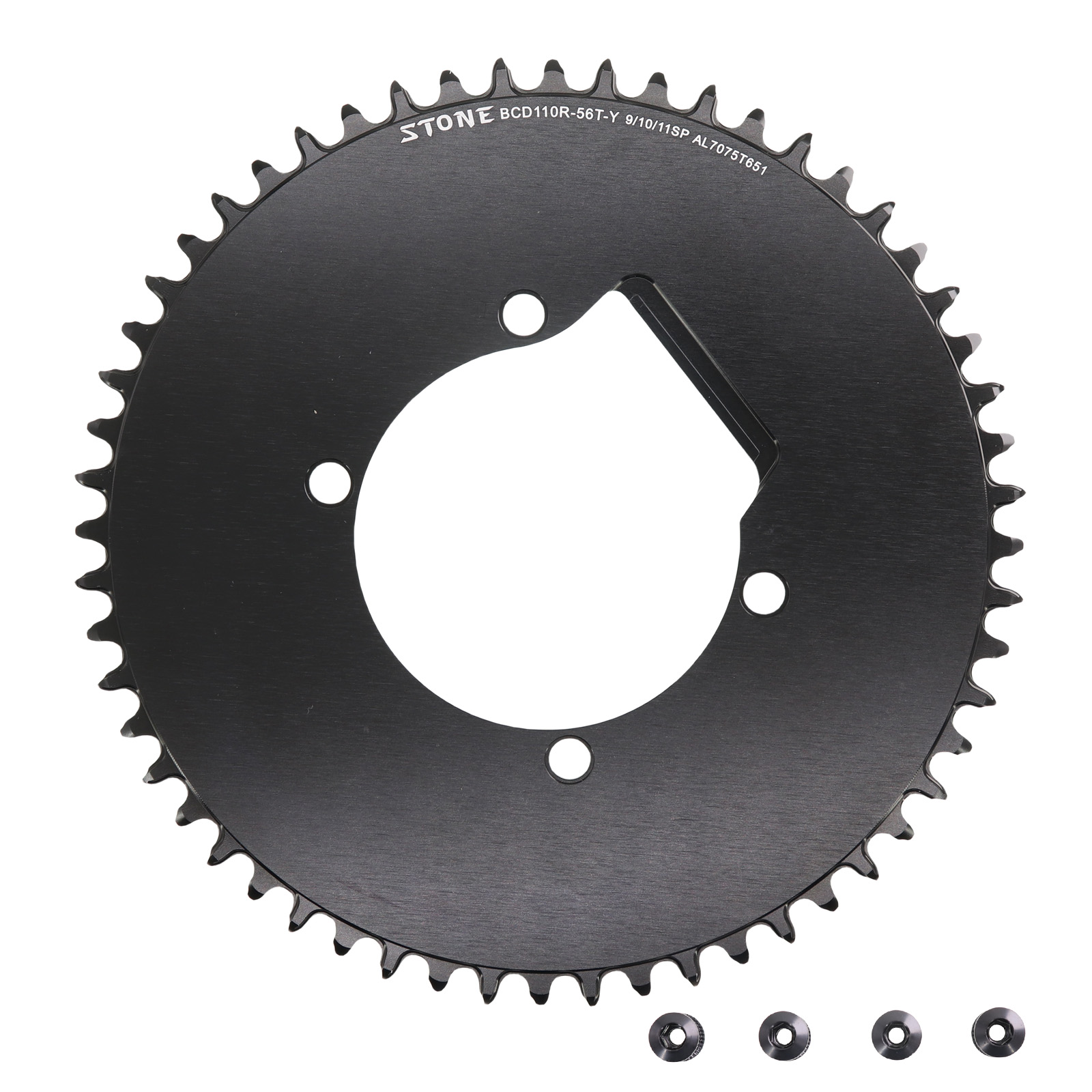 Stone 110BCD Round Chainring for Shimano 105 R7000 UT R8000 DA R9100 42–70T