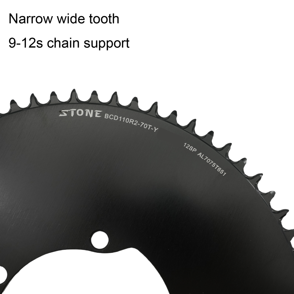 Stone Round Aero Chainring 110BCD for Shimano 105 R7100 UT R8100 DA R9200 42T 48 50 58T 62T 64t 66T 68t 70T Oversized Road Bike 12 Speed