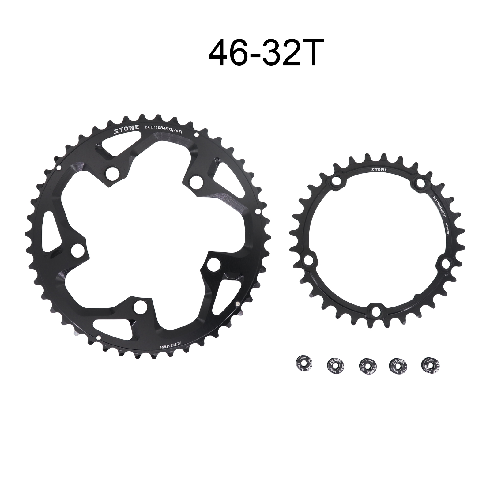 STONE チェーンリング BCD110X4 40T 54T 11/12 SP Stone Bike Round